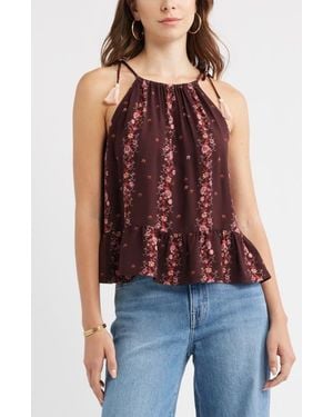 Treasure & Bond Ruffle Hem Camisole - Red
