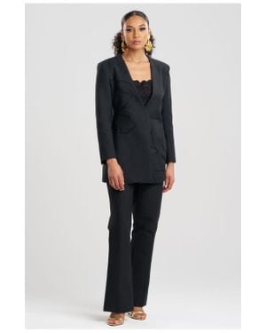 Natori Canvas Blazer With Embroidery - Blue