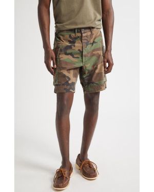 Ralph Lauren Camouflage Ripstop Cotton Cargo Shorts - Green