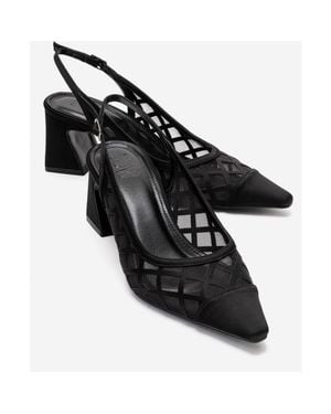 Prologue Shoes Alveron Block Heel Mesh Pump - Black