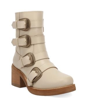 Dingo Topanga Buckle Strap Bootie - Natural