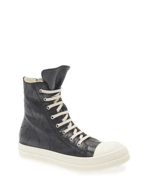 Rick Owens Sneaks High Top Sneaker - Black