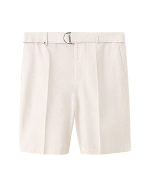 Mango Regular Fit Bermuda Shorts - White