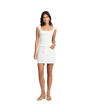 Onia Linen Utility Mini Skirt - White