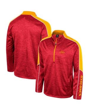 Colosseum Athletics Iowa State Cyclones Marled Half-Zip Jacket - Red