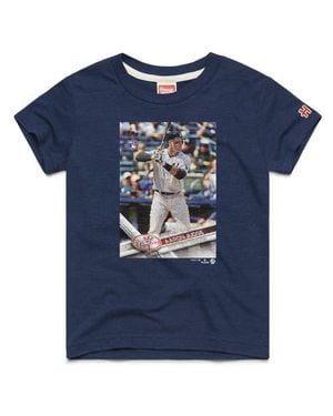 Homage Youth Aaron Judge New York Yankees Topps Baseball Card Tri-Blend T-Shirt - Blue
