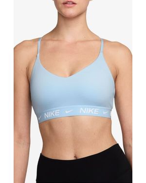 Nike Indy Light Support Padded Adjustable Sports Bra - Blue