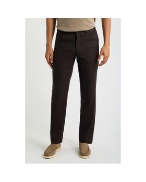 Jack Victor Sage Melange Stretch Wool Pants - Black