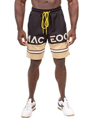 Maceoo Marthyr Logo Graphic Shorts - Black