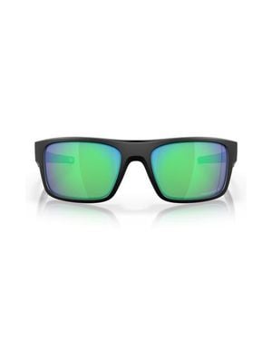 Oakley Drop Point 61Mm Polarized Rectangular Sunglasses - Green