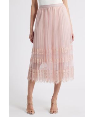 NIKKI LUND Tove Lace Tulle Skirt - Pink