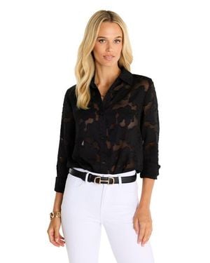 The Noli Shop Stelle Button Up - Black