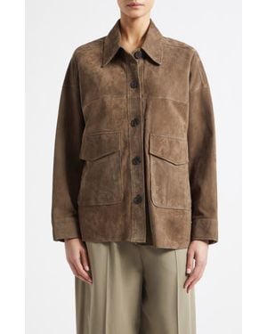 Arma Kaylee Lamb Suede Jacket - Brown