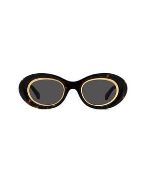 Loewe Anagram 54Mm Oval Sunglasses - Black