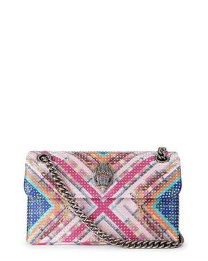 Kurt Geiger Fabric Kensington 17 Crystal Embellished Flap Bag - Multicolor