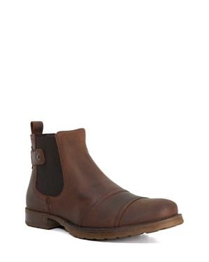 Dune Saltwood Leather Casual Chelsea Boots - Brown