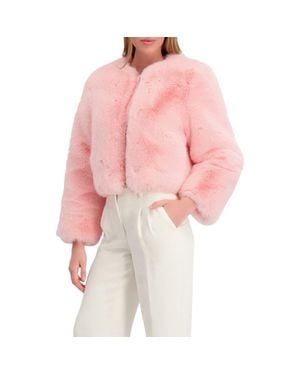 Lyla Grant Fur-Free Fox (Faux Fur) Bolero - Pink