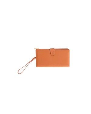 Esterah Leather Passport Holder - Orange