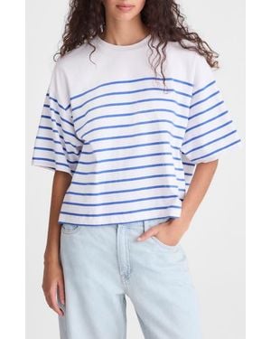 Madewell The Boxy Crop Jersey T-Shirt - Blue