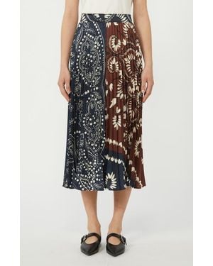 Weekend by Maxmara Milord Mix Print Midi Skirt - Black