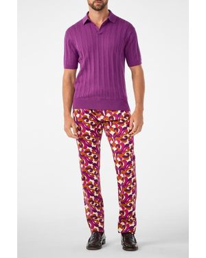 Mr Turk Kensington Short Sleeve Knit Polo - Red