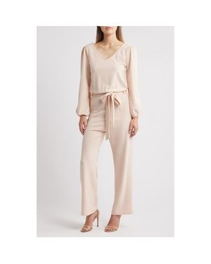 NIKKI LUND Aileen Long Sleeve Jumpsuit - Natural