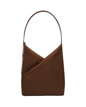 Lux and Nyx Origami Hobo Bag With Detachable 15-Inch Laptop Sleeve For - Brown