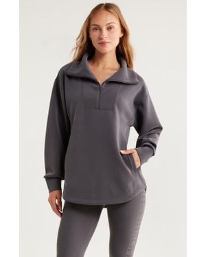 Zella Ultrasoft Half Zip Tunic - Gray