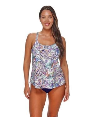 Sunsets Escape Jenna Tankini Swimsuit Top - White