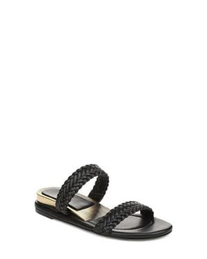 Sarto Maggie Two-Strap Wedge Sandal - Black