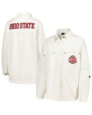 Hype and Vice Ohio State Buckeyes Multi-Hit Hometown Full-Snap Jacket - White