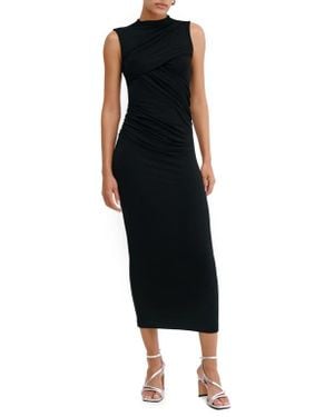 MARCELLA Huron Ruched Sleeveless Dress - Black