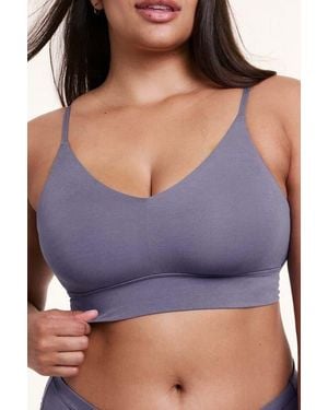 HARPER WILDE Cloud Cotton Triangle Bralette - Purple