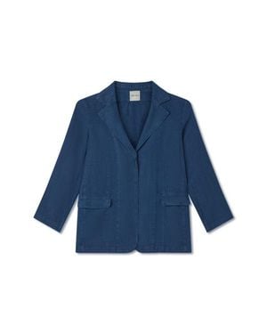 VIR VITA Margaret Linen Blazer - Blue