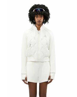 Alpenhaus Sorlin Hybrid Insulated Bomber Jacket With Removable Hood - White