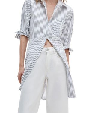 Rag & Bone Andi High Waist Ankle Wide Leg Jeans - White