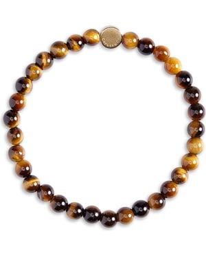 Caputo & Co. Stone Bead Bracelet - Brown