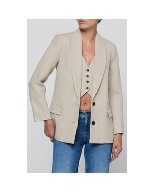 L'Agence Amelie Tweed Blazer - Natural