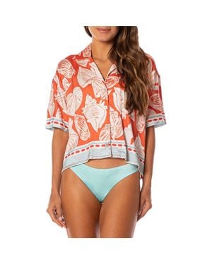 Maaji Australian Reef Octavia Cover-Up Shirt - Red