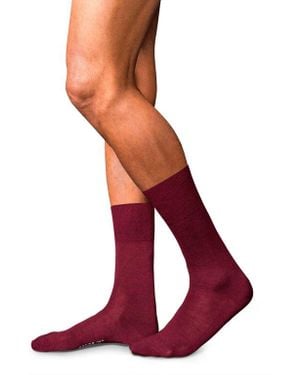 FALKE No. 6 Merino Wool Blend Dress Socks - Red