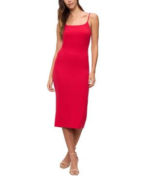 The Standard Stitch The Spaghetti Strap Midi Dress - Red