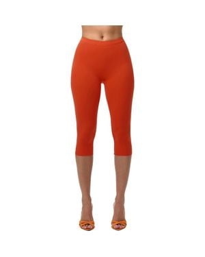Naked Wardrobe Capri Leggings - Red