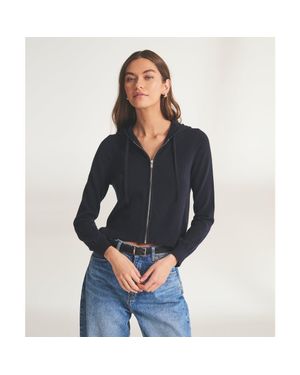 NAADAM Signature Cashmere Cropped Hoodie - Blue