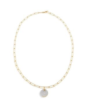 Monica Vinader Ava Diamond Disc Pendant Necklace - White