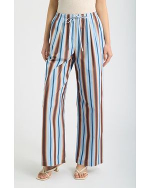 Solid & Striped Ashling Striped Wide Leg Pants - Blue