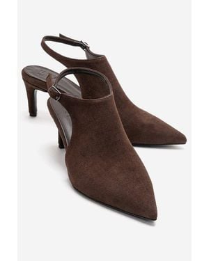 Prologue Shoes Vosalie Slingback Stiletto Pump - Brown
