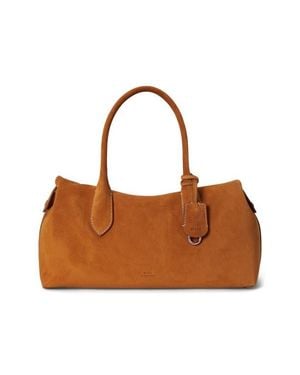 Polo Ralph Lauren Medium Suede Satchel - Brown