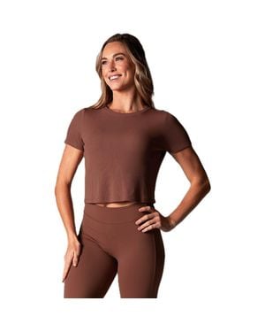 Tavi Ribbed Tee - Brown