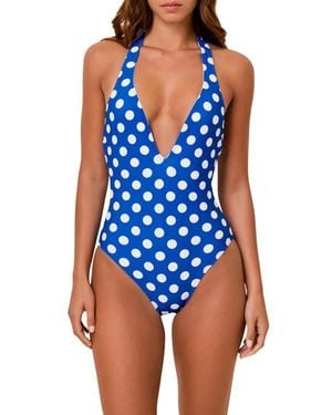 Solid & Striped The Willow Reversible One-Piece Swimsuit - Blue
