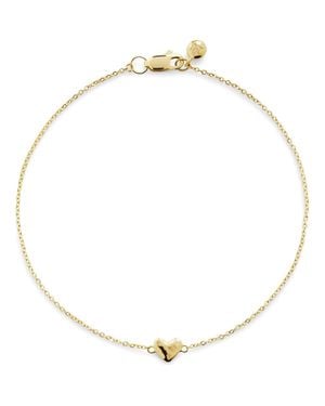 Monica Vinader Mini Heart Chain Bracelet - Metallic